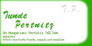 tunde pertnitz business card